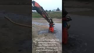 Everflowing submersible hydraulic excavator sand dredge pump attachment for water dredging
