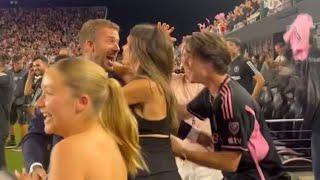 The Reaction of David Beckham & his Family to Messi’s Goal 