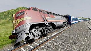 Realistic Train Crashes #57 - Beamng.Drive