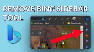 How to remove new bing sidebar tool from micosoft edge