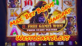 BUFFALO GOLD Max. Bet Handpay #buffalo #casino #slots