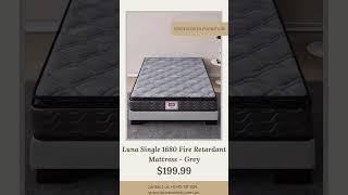 BUY NOW!! Luna Single 1680 Fire Retardant Mattress (Grey)