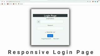 Responsive Login Page in ASP.Net using Bootstrap