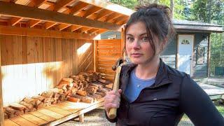 Building a Woodshed with Logs and Milled Wood (Remote Cabin Build Ep 3)