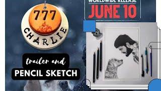 777 Charlie Poster sketch | 777 charlie Trailer |  Rakshith shetty | Auk Arts |