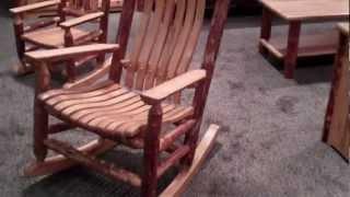 Amish Rocking Chair - Rustic Log Rocking Chair by Montana Woodworks