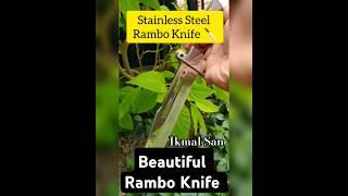 Beautiful stainless steel rambo knife. #rambo #outdoor #survival #knive #knife
