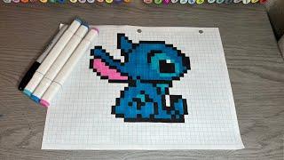 Cute Stitch Pixel art Tutorial!