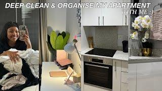 DEEP CLEAN & ORGANISE MY APARTMENT WITH ME | Teen living alone diaries EP: 2