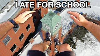 Late For School Parkour POV (Winter Edition)