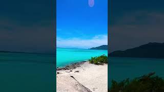 View of the lagoon when you arrive in #BoraBora ! #travelguide #vlog