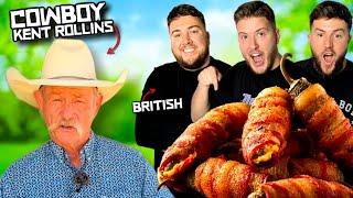 Brits try Cowboy KENT ROLLINS Jalapeño Poppers!