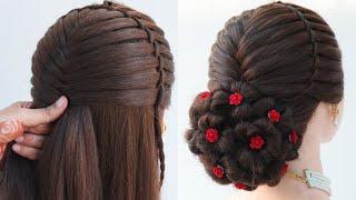 heirloom bun hairstyle for bridal | hairstyle for women | hairstyle for saree