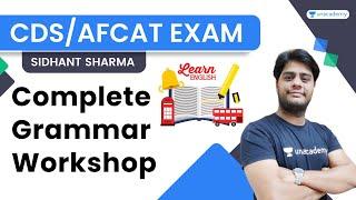 Complete Grammar Workshop | CDS/AFCAT Exam | Sidhant Sharma | Unacademy Shaurya