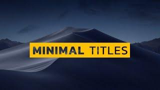 Minimalist Title Animation Using PowerPoint (1)