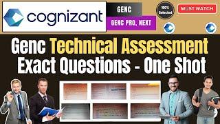 Cognizant Actual Questions from technical Assessment | Cognizant GenC Assessment 2025 | PYQ
