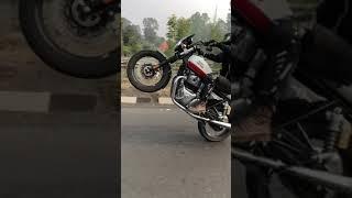 RE Interceptor 650 Wheelie | Loud Exhaust Note ️ #shorts #youtubeshorts