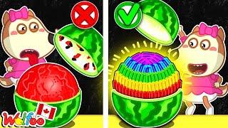 Lucy Watermelon Slime Challenge  Healthy Habits for Kids  Wolfoo Kids Cartoon