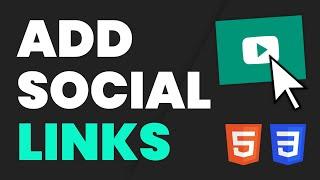 Easily Add Social Media Icon Links to Your Website with HTML & CSS