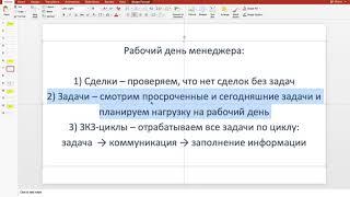 Обучение №6. Работа менеджера в amoCRM - как должен строиться рабочий день менеджера