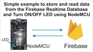 Simple example to store and read data from the Firebase Real-time Database and Turn ON/OFF LED