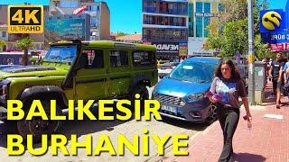 Balıkesir Burhaniye Walking Tour 4K UHD | Burhaniye city center