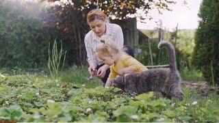 A mom, baby and a cat#Shorts