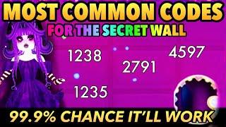 *MOST COMMON CODES* for the *SECRET WALL* at the Royale High New School: Campus 3