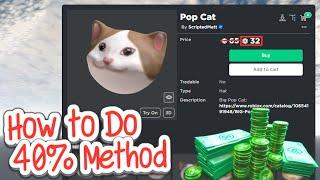 How to Do 40% Method on Roblox! (Updated)