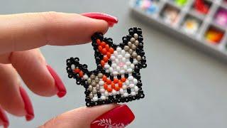 Very cute kitty. Beaded tutorial