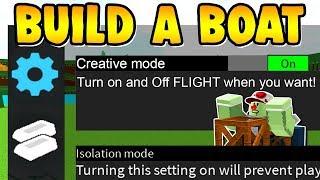 Build a Boat CREATIVE MODE FLYING GLITCH!!!