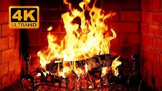  Cozy Fireplace 4K (12 HOURS). Fireplace with Crackling Fire Sounds. Crackling Fireplace 4K