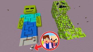 MINECRAFT: ЛАБИРИНТ НУБА ПРОТИВ ЛАБИРИНТА ПРО! МАЙНКРАФТ ТРОЛЛИНГ,ЛОВУШКИ!  ЗОМБИ VS КРИПЕРА!