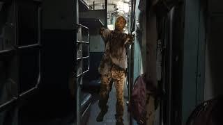 Zombie Apocalypse? Real-life footage of zombie walking on train #sbvfx #vfx #zombie #zombieland
