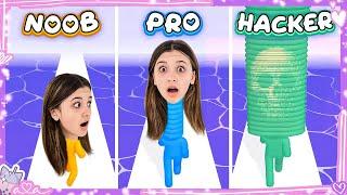 Noob vs. Pro vs. Hacker in Long Neck Run!! Schafft Ava ALLE Level?!  Alles Ava Gaming