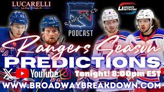 2024-25 Preseason: Rangers Season Predictions