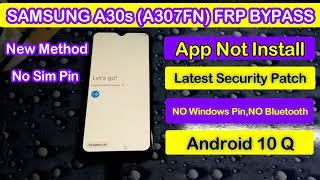 Samsung A30s FRP Bypass || A307FN Google Account Remove || App Not install New Method 100% Done