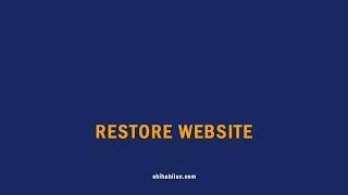 Restore a WordPress website using All in one WP Migration