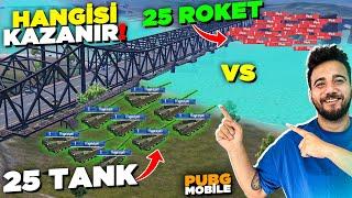 25 Tank vs 25 ROKET!! Hangisi DAHA GÜÇLÜ? Pubg Mobile Ordu Savaşları