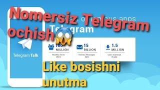 Nomersiz Telegram Ochish