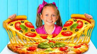 Pizza Song + More Songs for children with Maya and Mary