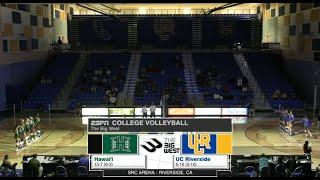 Hawaii Wahine Volleyball vs UC Riverside (Nov. 7, 2024) Match 2