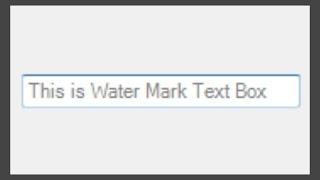 C# Tutorial-6 : How to create placeholder/watermark text in a textbox C#?