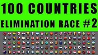 100 Countries Elimination Marble Race 2 in Algodoo \ Marble Race King