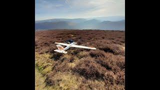 Horseshoe pass, Wales, FMS Fox 3m Rc Glider. 1/3