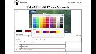 Video Editor that generates FFmpeg commands