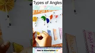 Types Of Angles Project Idea #viral #shorts #maths #project #angle