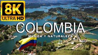 FLYING OVER COLOMBIA 8K | Amazing beautiful natural landscape with relaxing music |8K ULTRA HD VIDEO