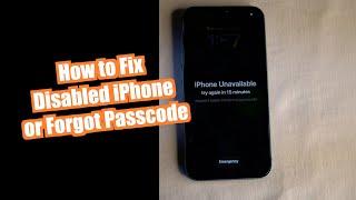 How to FIX Disabled iPhone 14, 15  or forgot password