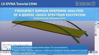 LS-DYNA Tutorial | Frequency Domain Response Analysis of Bridge under Spectrum Excitation | 21N6